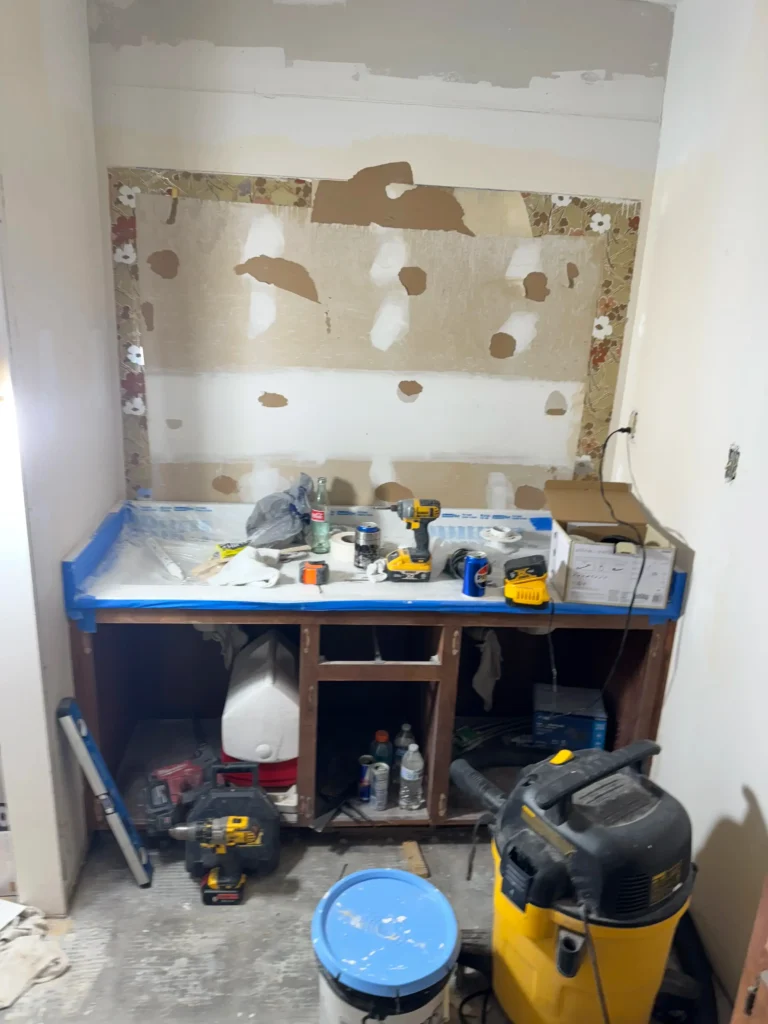 Remodeling project before photo