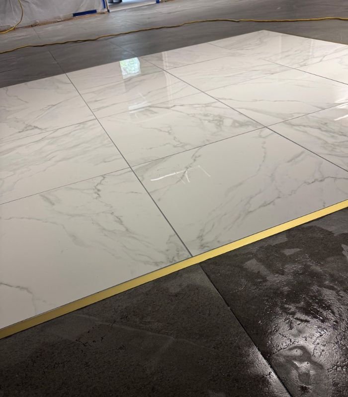 Tile flooring installation